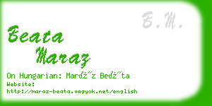 beata maraz business card